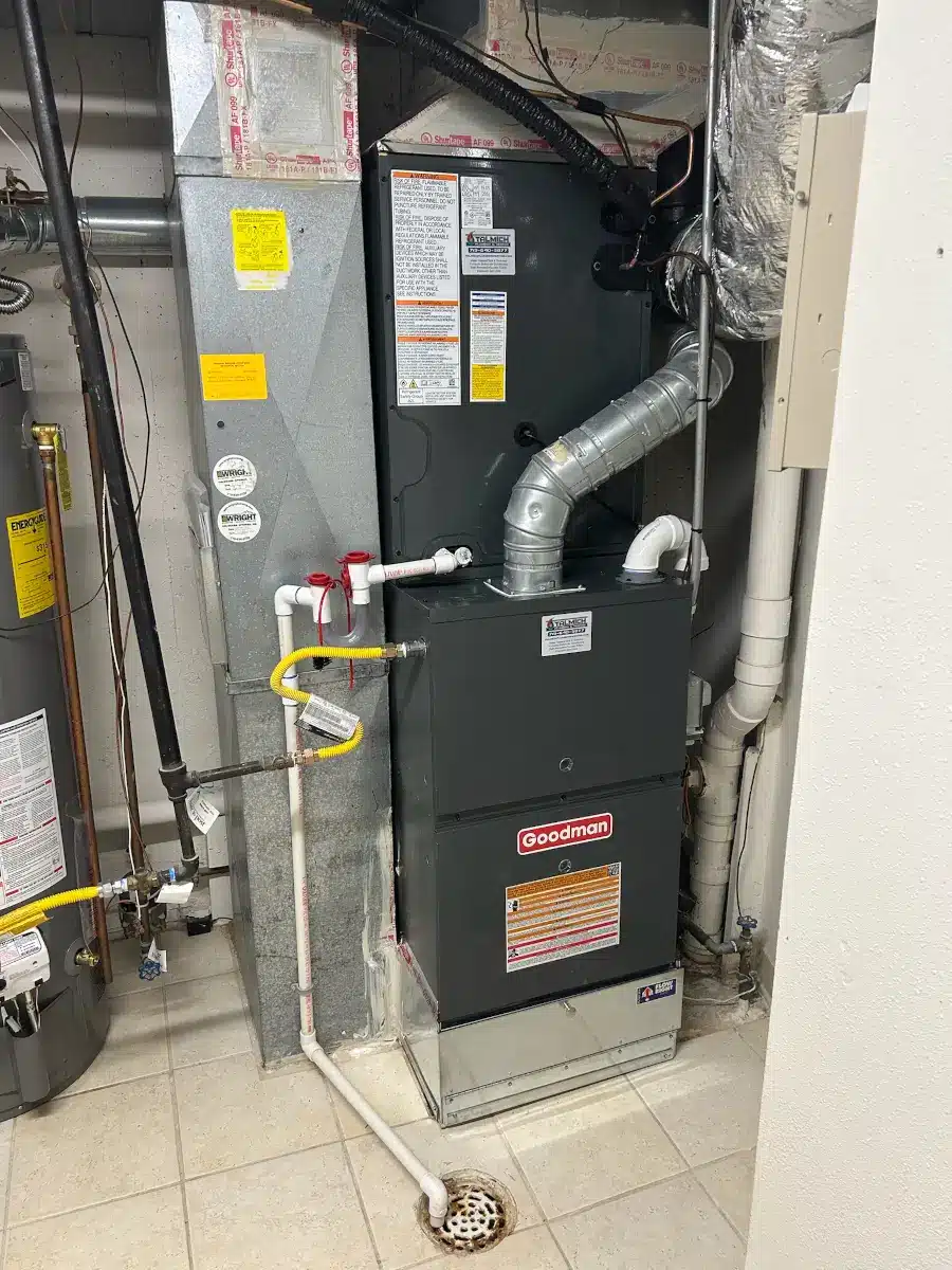 Dual fuel system pairing a gas furnace with a heat pump in a Pikes Peak region home
